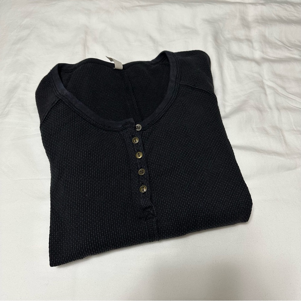 Free People Black Crewneck Sweater